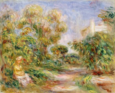 Femme dans un paysage, vers 1918 - Pierre Auguste Renoir